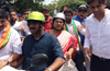 Shobha Karandlaje suffers injuries as police arrest her during the Mangaluru Chalo bike rally